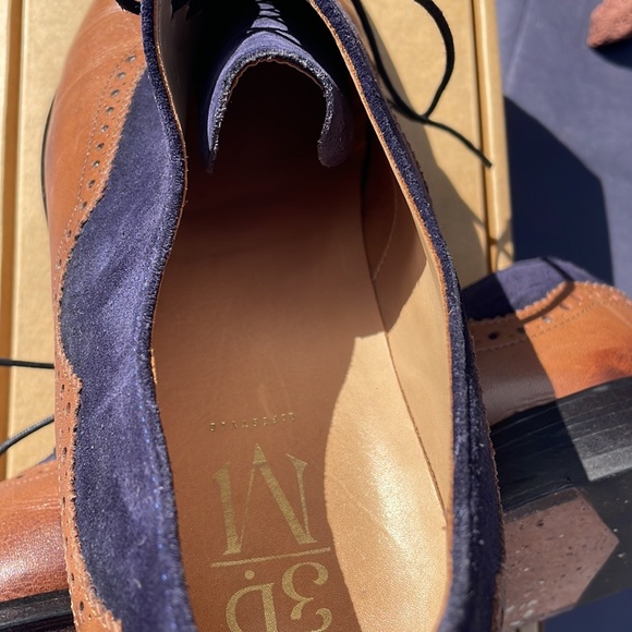 3DM lifestyle handcrafted men’s suede leather combination Oxford - Picture 6 of 6